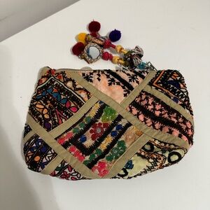 antik batik aden embroidered pouch